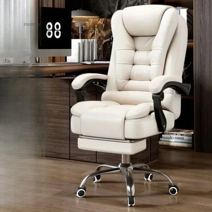 European Style Computer Office Chairs Home Reclining Backrest Adjustable Ergonomic Lift Swivel Chair Modern Office Boss...
