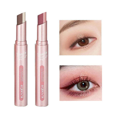 Waterproof Double Color Eye Shadow Stick - Gradient, Sweat-proof, and Smudge-proof Makeup Tool for Easy and Long-lasting