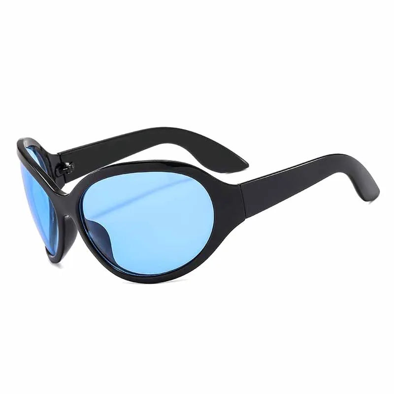 Fashion Luxury Brand Oversized Oval Y2K Punk Sunglasses Men Women Trend Hip Hop Personality Outdoors Driving Sunglasses UV400 - Kimlud