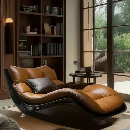 C Medieval reclining sofa chair study balcony villa leisure single retro lazy sofa