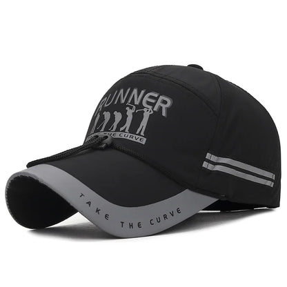 Men's Peaked Cap Adjustable Breathable Sports Cap Extended Brim Sunscreen Baseball Cap For Women Fashion Boy Snapback Hat Caps - Kimlud