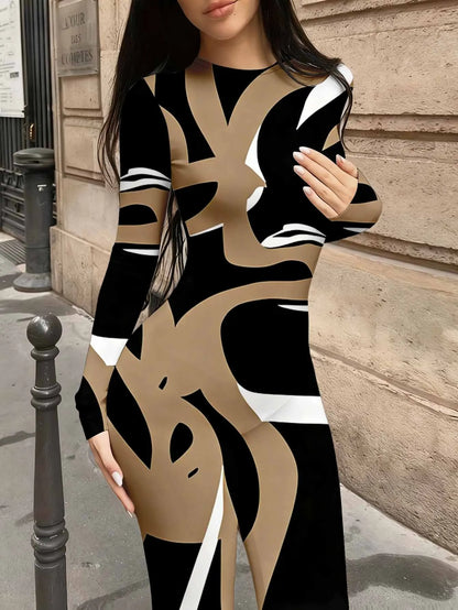 Slim fit long sleeved jumpsuit with elastic fabric that fits the body shape, suitable for commuting and casual wear - Kimlud