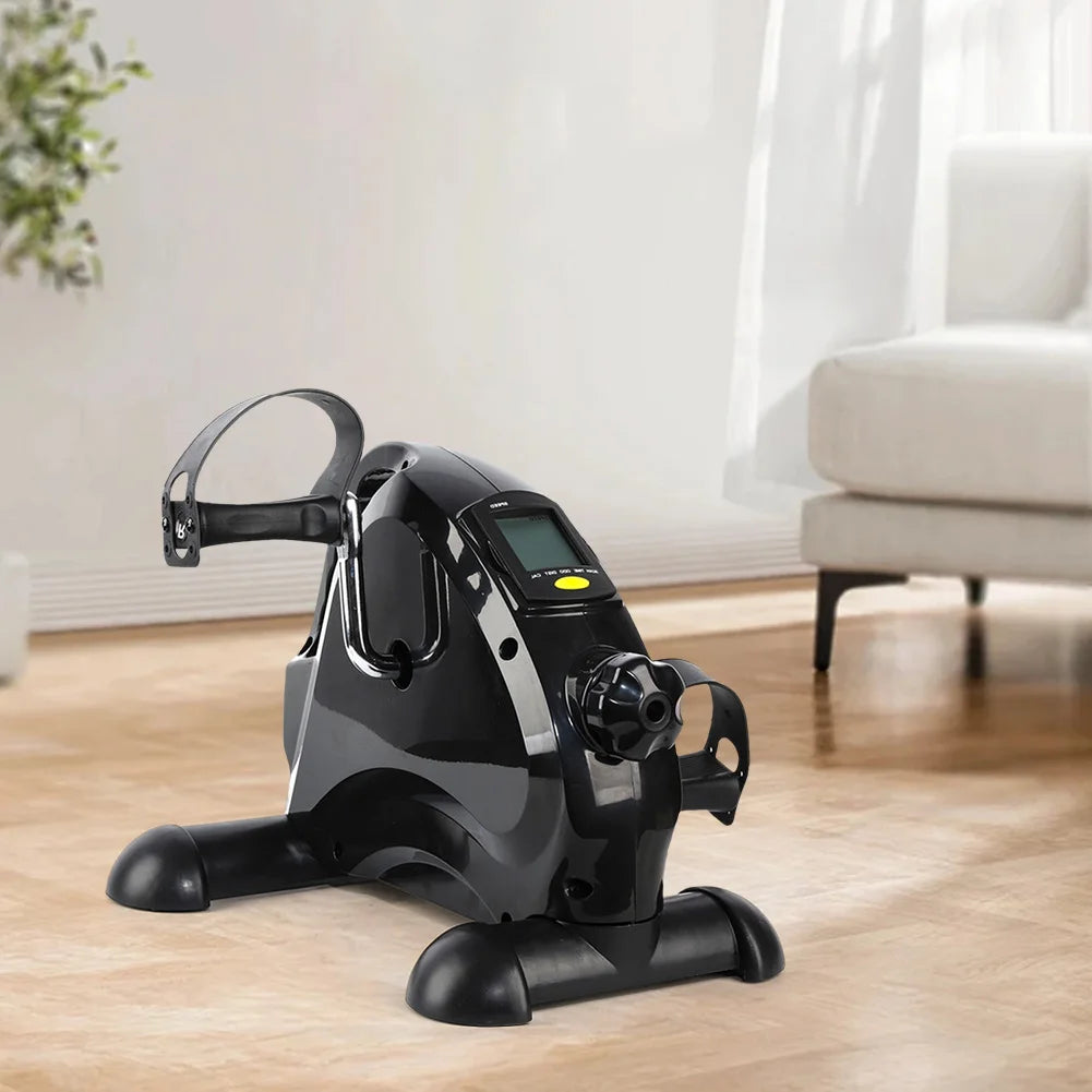 Mini Exercise Bike Arm and Leg Trainer Adjustable Peddler Exercise Bike LCD Display Foot Pedal Exercise Machine for Leg Training