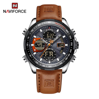 NAVIFORCE Fashion Military Watches for Men Luxury Original Sports Chronograph Watch Waterproof Quartz Clock Digital WristWatch - Kimlud