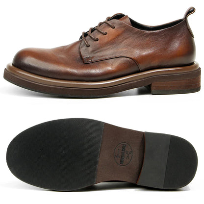 Genuine leather Men's formal shoes Retro Man Leather shoes Luxury Quality Wedding Social Shoes Male Business Shoes Handmade 2025