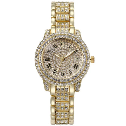 Luxury Full Diamond Watches For Men Top Brand Hip Hop Iced Out Arab Number Watch Men Fashion Steel Waterproof Clock Dropshipping