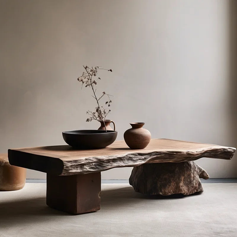 Aesthetic Wood Coffee Table Antique Designer Modern Living Room Decoration Coffee Table Unique Service Meubles Home Furniture - Kimlud