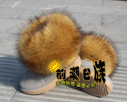 Luxury Faux Fur Fox Artificial Raccoon Shoes Cover Leg Warmers Ankle Boots Feet Cuffs Socks Cover Shoes Sleeve Elastic DIY - Kimlud