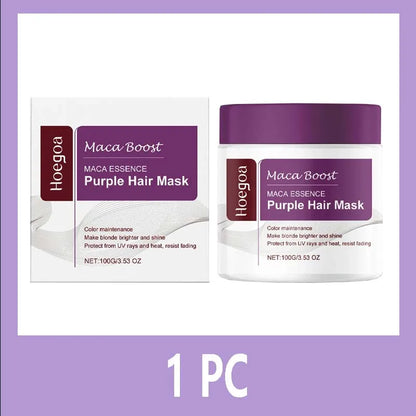 Magical Purple Hair Mask Professional Neutralizes Brass & Yellow Tones For Blonde Silver Gray Highlighted Hair Beauty Health