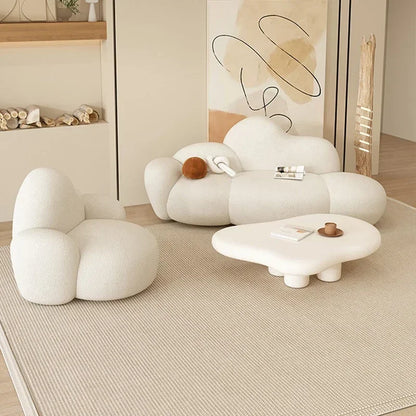Lambswool Modern Sofa Mid Century White Italiano Plus Size Relax Couch Minimalist Luxury Design Muebles Para El Hogar...