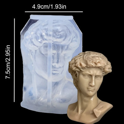 David Shape Silicone Scented Candle Mold DIY 3D Portrait Resin Mould Human Body Gypsum Making Tool Craft Gifts Home Decor