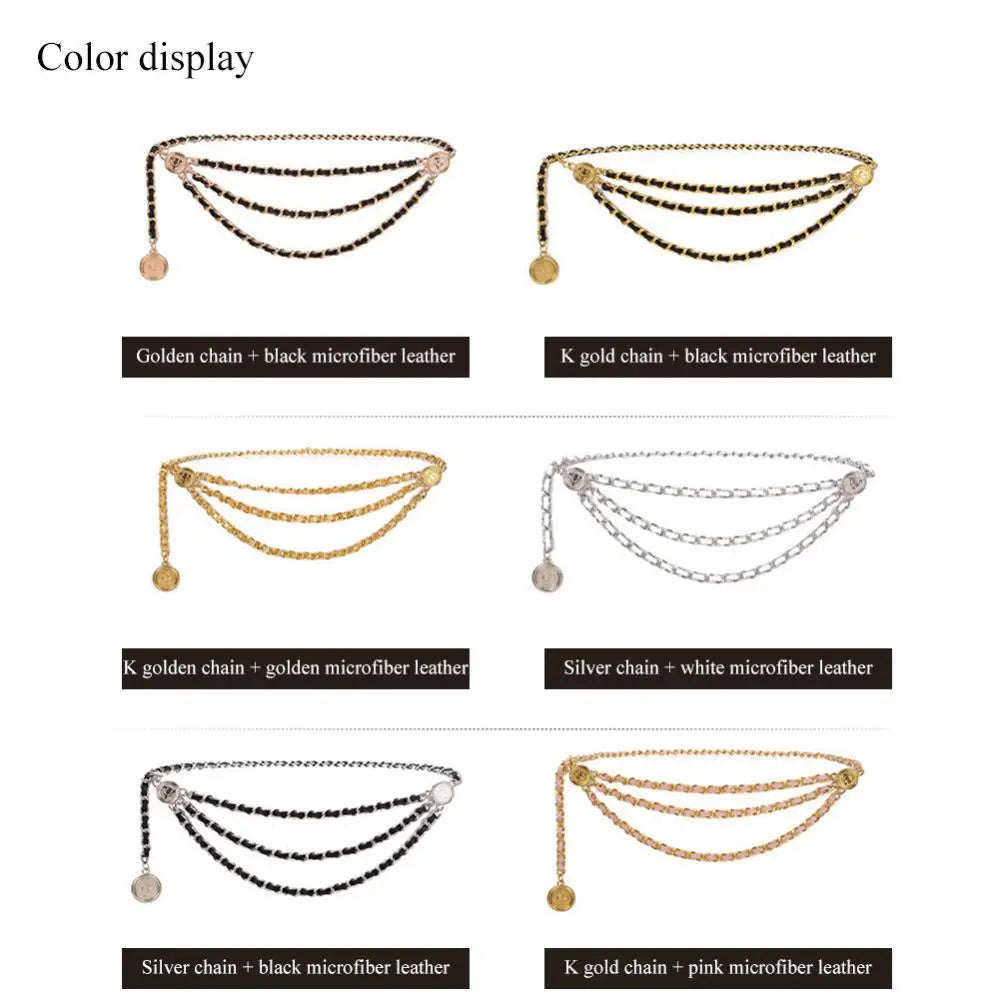 Metal Tassel Chain Waist Chain Belt For Women Temperament Retro Pendant Decoration Simple Durable Thin Belt | Kimlud Mid...