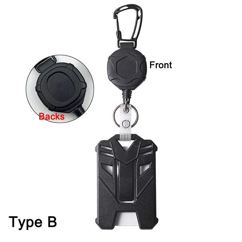 ID Card Holder Bus Card Cover Case Badge Reel Clip Badge Clip Heavy Duty Badge Clip Retractable Badge Holder ID Badge Holder