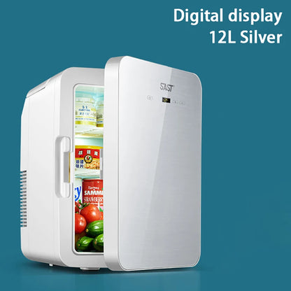 12L Portable Mini Refrigerator Student Dormitory Heating And Cooling Cosmetics Car Home Dual-Use Refrigeration And Preservation - Kimlud