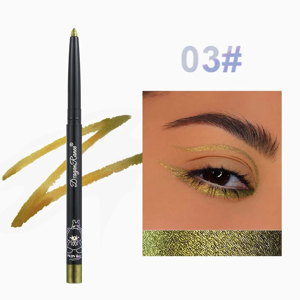Pearlescent Aurora Eyeliner Pencil Waterproof Blue Purple Diamond Glitter Eye Shadow Metallic Chrome Lying Silkworm Eyes Makeup