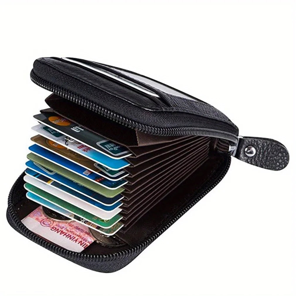 1Pc Leather Card Case with Zippered Coin Compartment Long Lasting and Durable  Portable Perfect for Daily Commuting