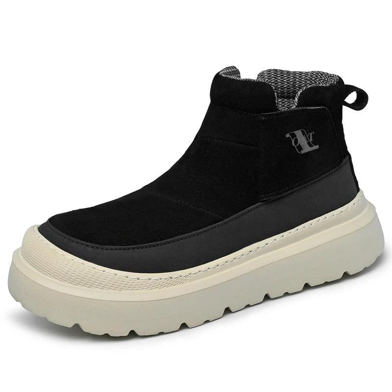 Vintage Classic PU Leather Ankle Boots for Men Outdoor Male Treking Footwear Non-Slip Hiking Basic Boots Leisure Walk Mens Botas