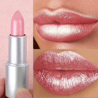 1PC Non-stick Cup, Waterproof, Long-lasting, Rich Colors, Fine Glitter, Pearlescent Lipstick, Ideal Christmas/Halloween Gift