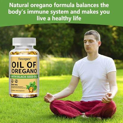 Oil of Oregano with Black Seed Oil, 30/60/120 Capsules– 20:1 Extract - Antioxidant Immune Health Support, Non-GMO...