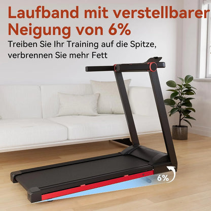 3.5HP Foldable Treadmill 350lbs Adjustable 6% Incline Walkingpad for Home/Office LCD APP Data Treadmills 10MPH Exercise Machine - Kimlud
