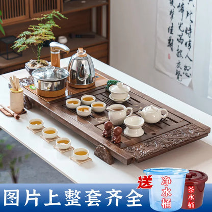 Kung Fu Ceremony Tea Tray Rectangle Drainage Pot Drip Accessories Luxury Tea Tray Hospitality Valet Bandejas Home Decorationgs - Kimlud