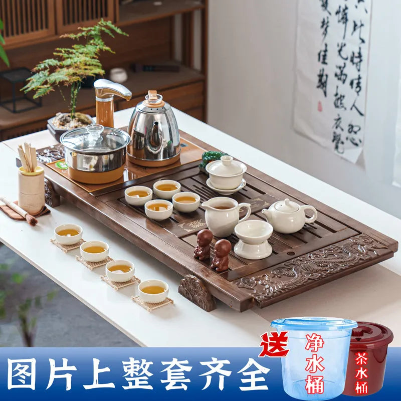 Kung Fu Ceremony Tea Tray Rectangle Drainage Pot Drip Accessories Luxury Tea Tray Hospitality Valet Bandejas Home Decorationgs - Kimlud
