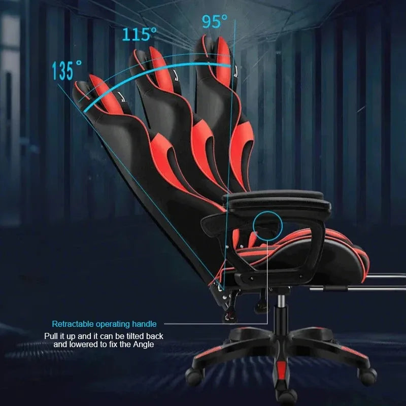 Cheap Pc Racing Computer Reclining Leather Gaming Chair with Footrest