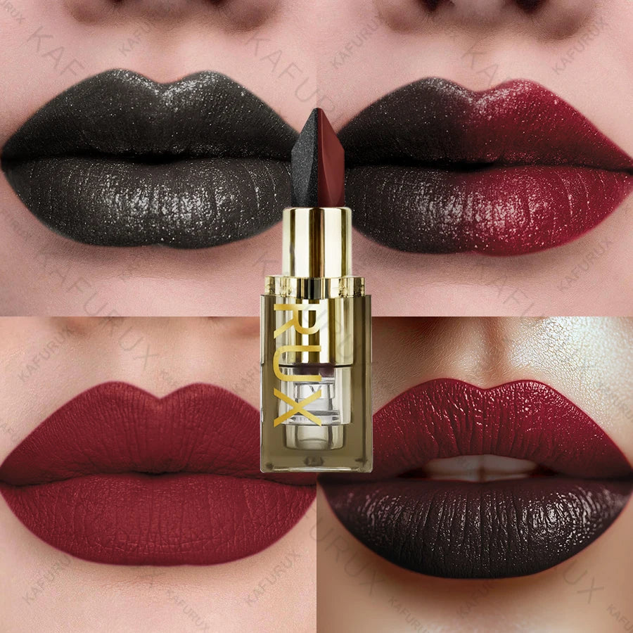 11 Color Two-tone Lipstick Purple Black Glitter Matte1pc Lipsticks Makeup Easy to use Lip Tint Makeup Gifts Red Black Cosmetics