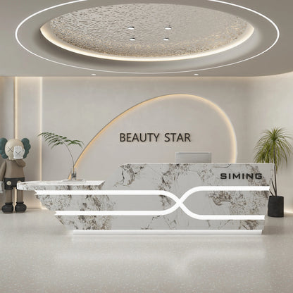 Organizers Company Reception Desks Luxury White Led Lights Reception Desks Welcome Minimalist Comptoire Accueil Trendy Furniture