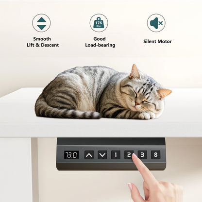 JHK 63x24 Inch Electric Standing Desk Ergonomic Height Adjustable Stand Up Sit Stand Computer Workstation Work Table For Office