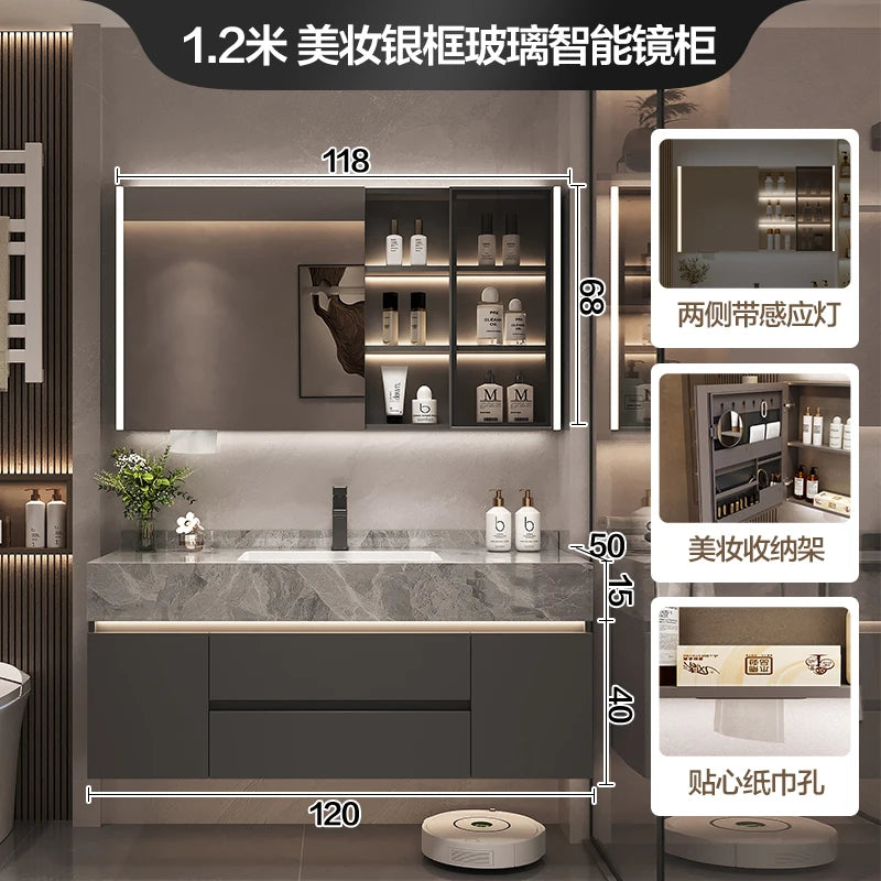 Simple Luxury Bathroom Cabinets Washbasin Vintage Toilet Drawer Bathroom Cabinets Storage Mirrors Mobili Per La Casa Furniture - Kimlud