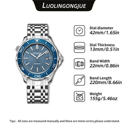 Men's Luxury Brand Business Sport Automatic Mechanical Watches 2025 Waterproof MM300 NH35 Steel Watch For Man WristWatches Clock