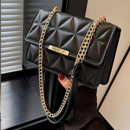 Fashion Chain Women'S Shoulder Bag, Chic Small Square Bag for Women, Luxury Quilted Handbag for Daily Travel, Shopping, Parties. - Kimlud