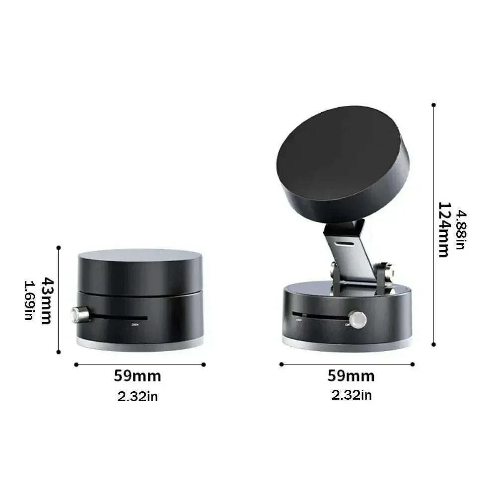 Vacuum Adsorption Magnetic Suction Cup Phone Mount Double Sided Hands-Free Magnetic Cell Phone Holder For Car/Gym/Mirror/Smoot
