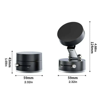Vacuum Adsorption Magnetic Suction Cup Phone Mount Double Sided Hands-Free Magnetic Cell Phone Holder For Car/Gym/Mirror/Smoot
