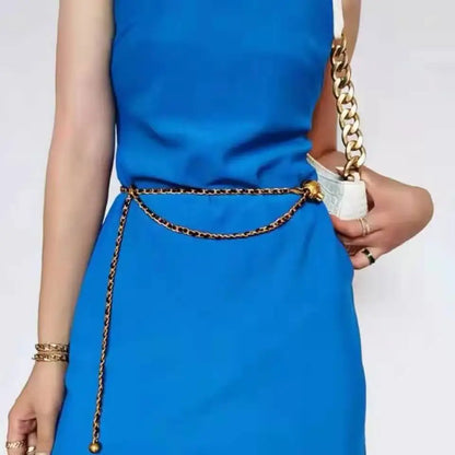 Trendy Designer Fashion Waist Chain Belt Corset Body Metal Lanyards For Women's Dress Jeans 2022 | Kimlud Mid Range Dress