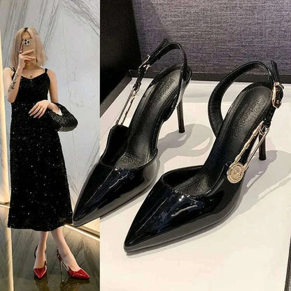 Designer Luxury Pointed High Heels Rhinestone Party Dress Sandals Women 2024 Fashion Elegant Sexy Office Gladiator Women Pumps