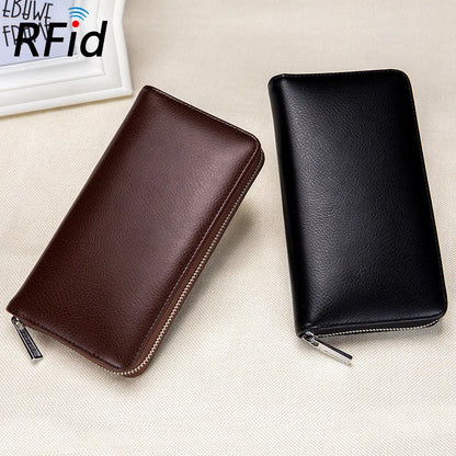 Women Wallets Long Genuine Leather Purses RFID Anti Theft Money Bag For Women Phone Purse Large Capacity Card Holders Carteras