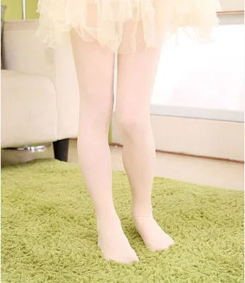 Summer Spring Candy Color Kids Pantyhose Ballet Dance Tights for Girls Stocking Children Velvet Solid White Pantyhose