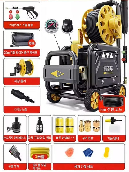 250Bar 220V High Pressure Car Wash Machine With Water Gun Foam Cannon Adjustable Nozzles For Automotive Yard Driveway...