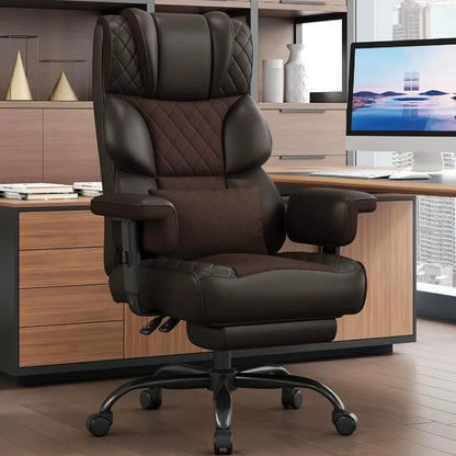 Big and Tall Office Chair Computer Chair with Soft Adjustable Armrests Ergonomic High Back Gaming Chair with Lumbar Support Exe