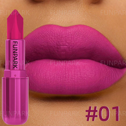 Matte Lipstick Long-Lasting Waterproof Classic Sexy Rose Red High Pigment Velvet Lip Makeup Gifts for Women Cosmeitics Lip Gloss - Kimlud