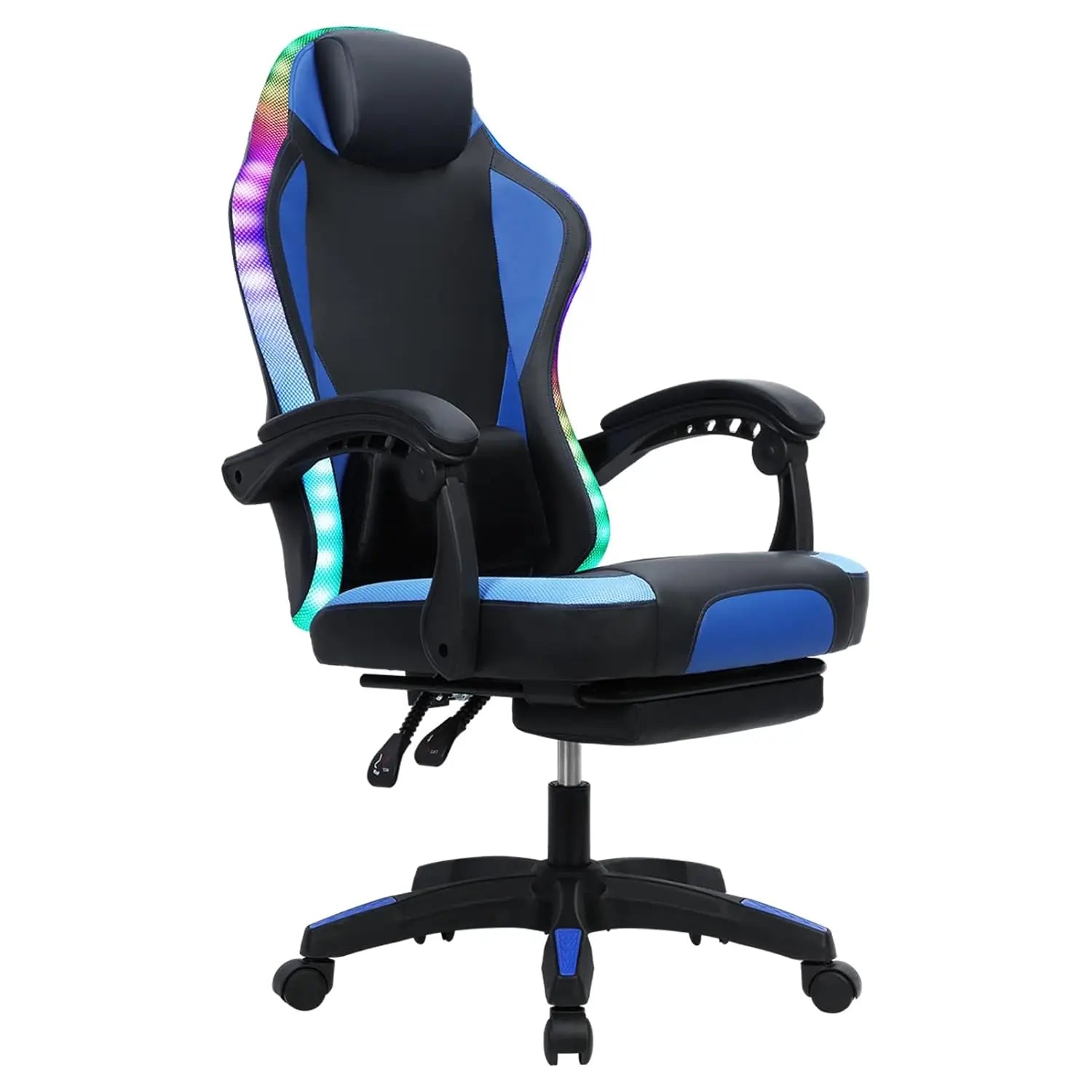 Video Game Chairs,Gaming Chair for Kids,Ergonomic Gaming Chair,LED Lights Ergonomic Massage Computer Gaming Chair, Customized