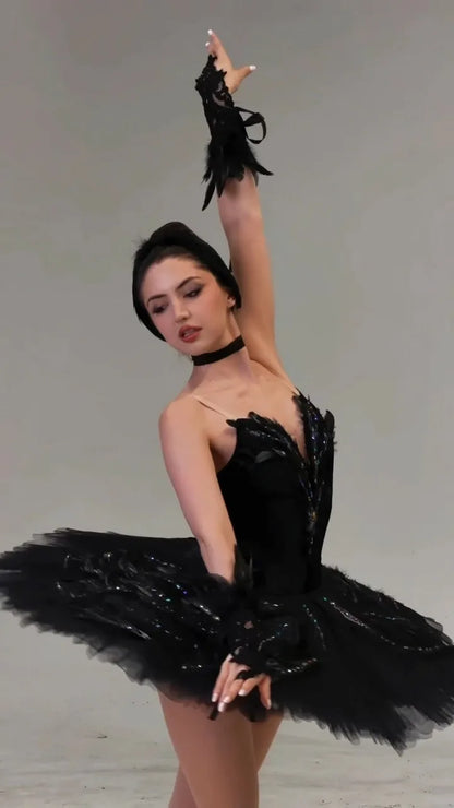Women's Black Feather Mini Evening Dress Angel Wing Sequin Corset Cocktail Gown Luxury Party Wear Elegant Costume