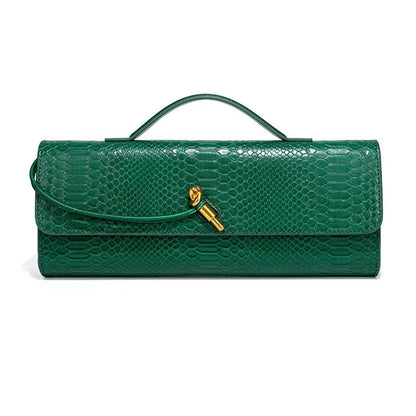 Luxury Design Top-Handle Bag For Women Evening Handbag Long Purse, Crocodile Pattern Crossbody Shoulder Bags Fashionable Outfits - Kimlud
