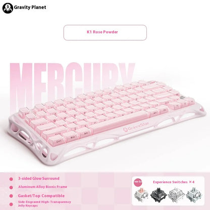 Gravastar 75k1pro Mechanical Keyboard Wireless Gaming Esports Professionali Keyboard Aluminum Customization Computer...
