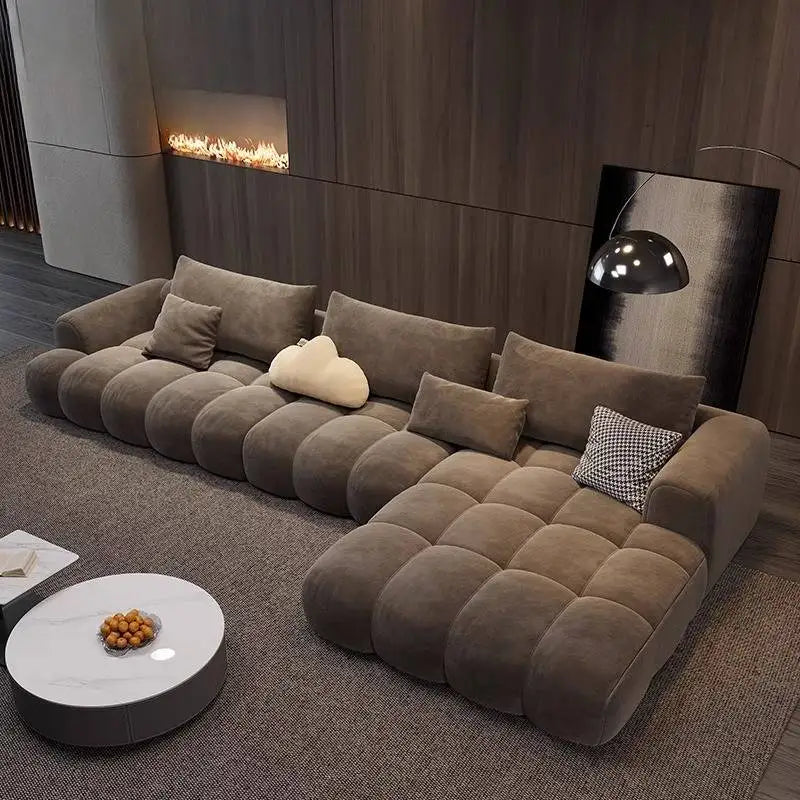 Designer Brown Living Room Sofas Cheap Minimalist Soft Nordic Living Room Sofas Bubble Modern Woonkamerbanken Furniture...