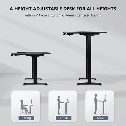 Height-adjustable Desk L Shaped Electric Standing Desk for Study Esports StandUp Corner Computer Desk Home Office Sit Stand Desk - Kimlud