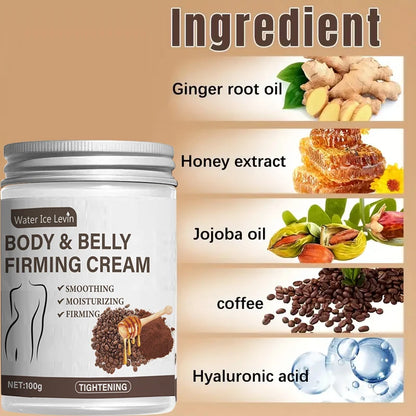 Caffeine Collagen Firming Cream - 100g Contains Caffeine and Coconut Oil, Rich in Vitamin E, Unscented, Tightens and...