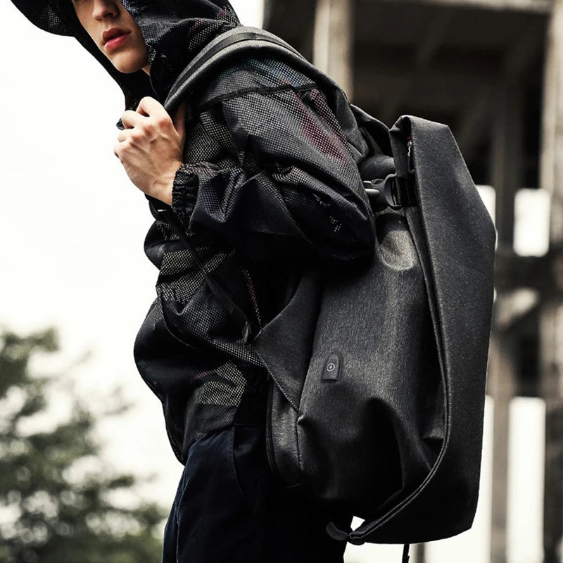 Tangcool Men 16-17inch Laptop Backpack Waterproof 180 Degree Open Large Capacity Travel Bag USB Charging Sport Bag For Teenager